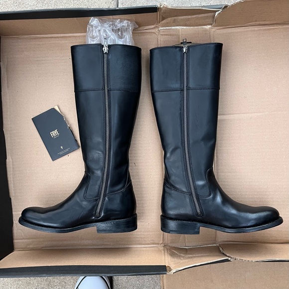 NIB Frye Jayden Button Tall Riding Boots in Black - Picture 7 of 14